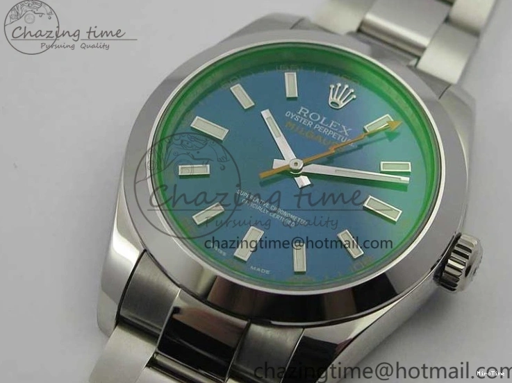 MiroTime 0226 Milgauss 116400 GV Noob 1:1 Green Sapphire Blue Dial on SS Bracelet A Thermal 3124